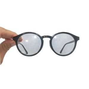 Zoff ZA241G61C_14E1 Round Glasses Unisex Medium Black Blue Tint Retro Geek Chic
